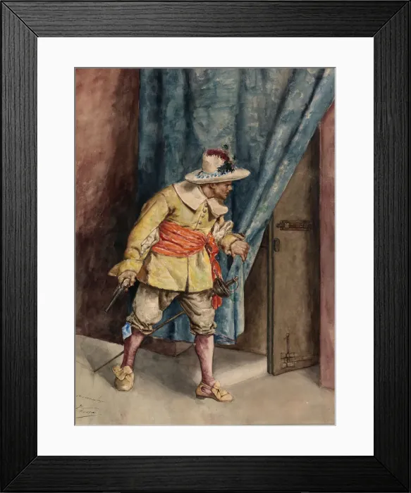 Framed Print : Musketeer on Guard, n. d. Creator: A. Arrunategin Framed Print : Musketeer on Guard, n. d. Creator: A. Arrunategin