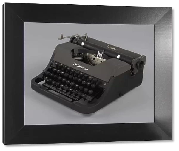 Underwood typewriter and case, ca. 1950. Creator: Underwood Typewriter Company