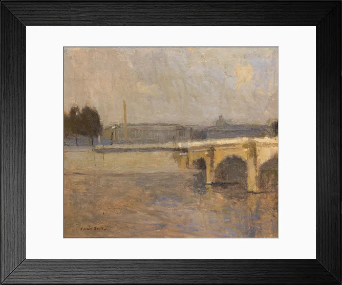 Framed Print : Seine at Paris, Pont de la Concorde, n. d. Creator: Frank Edwin Scott Framed Print : Seine at Paris, Pont de la Concorde, n. d. Creator: Frank Edwin Scott