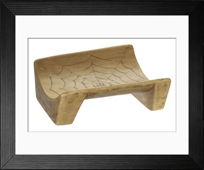 Framed Print : Boat seat with spider web design from Ecuador, early 20th century. Creator: Unknown Framed Print : Boat seat with spider web design from Ecuador, early 20th century. Creator: Unknown