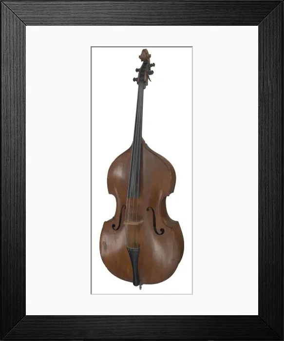 Framed Print : Upright acoustic double bass owned by Stanley Clarke, late 20th century. Creator: Unknown Framed Print : Upright acoustic double bass owned by Stanley Clarke, late 20th century. Creator: Unknown