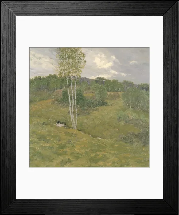 Framed Print : Birch-Clad Hills, ca. 1908. Creator: Ben Foster Framed Print : Birch-Clad Hills, ca. 1908. Creator: Ben Foster