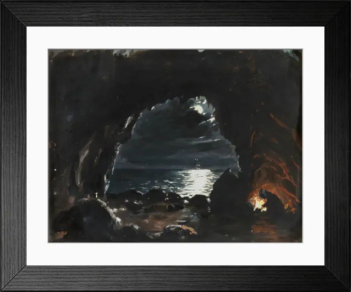 Framed Print : Cave Scene, mid-late 19th century. Creator: John O Brien Inman Framed Print : Cave Scene, mid-late 19th century. Creator: John O Brien Inman