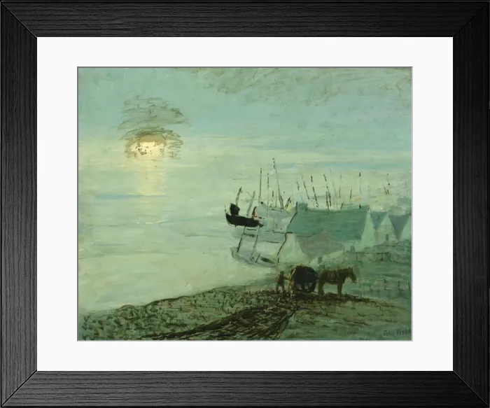 Framed Print : Beach Scene (verso of 1929. 6. 79A), ca. 1910. Creator: John Noble Framed Print : Beach Scene (verso of 1929. 6. 79A), ca. 1910. Creator: John Noble