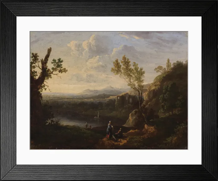 Framed Print : Small Landscape, mid-late 18th century. Creator: Richard Wilson Framed Print : Small Landscape, mid-late 18th century. Creator: Richard Wilson