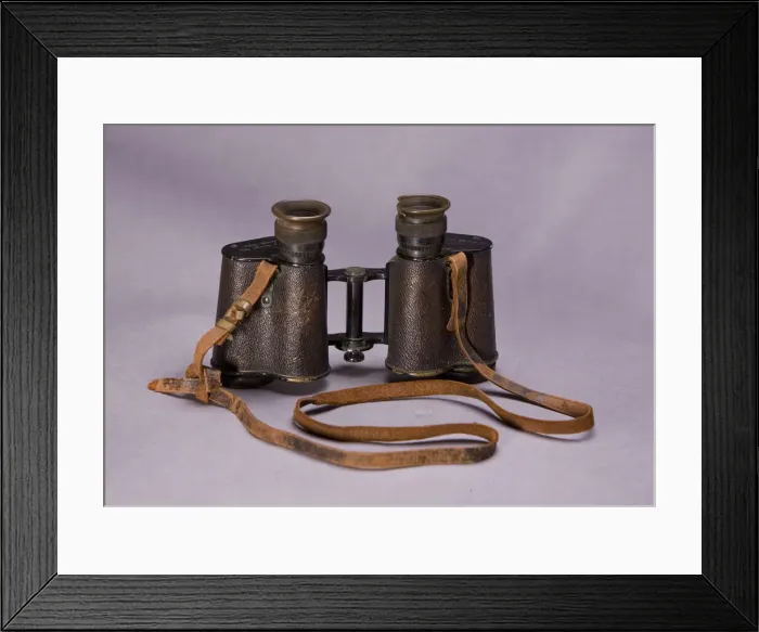 Framed Print : Binoculars used by Peter L. Robinson, Sr. during World War I, ca. 1917. Creator: Unknown