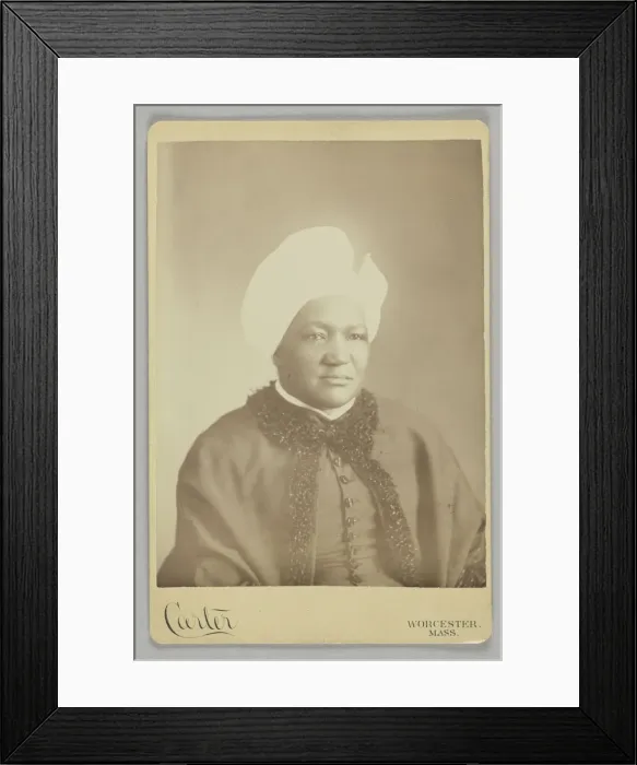 Framed Print : Cabinet card of Sarah Ann Blunt Crozley, November 1884. Creator: Carter