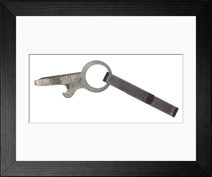 Framed Print : Metal bottle opener carried by Robert Thomas, ca. 1920. Creator: Unknown Framed Print : Metal bottle opener carried by Robert Thomas, ca. 1920. Creator: Unknown