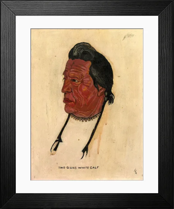 Framed Print : Two Guns White Calf, n. d. Creator: Benjamin H. Frayser Framed Print : Two Guns White Calf, n. d. Creator: Benjamin H. Frayser