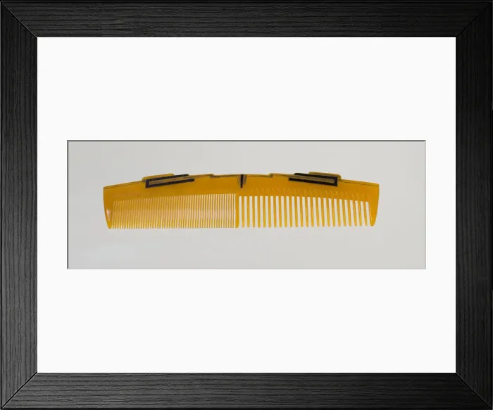 Framed Print : Bakelite comb from dresser set owned by Lena Horne, mid 20th Century. Creator: Agalin Framed Print : Bakelite comb from dresser set owned by Lena Horne, mid 20th Century. Creator: Agalin