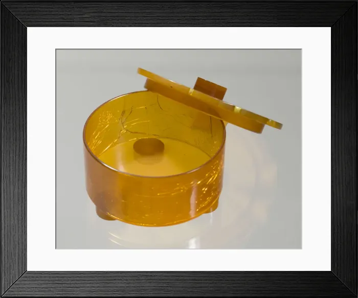 Framed Print : Bakelite powder box from dresser set owned by Lena Horne, mid 20th Century Framed Print : Bakelite powder box from dresser set owned by Lena Horne, mid 20th Century