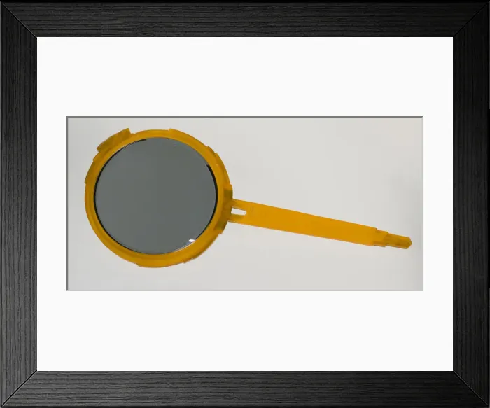 Framed Print : Bakelite hand mirror from dresser set owned by Lena Horne, mid 20th Century Framed Print : Bakelite hand mirror from dresser set owned by Lena Horne, mid 20th Century
