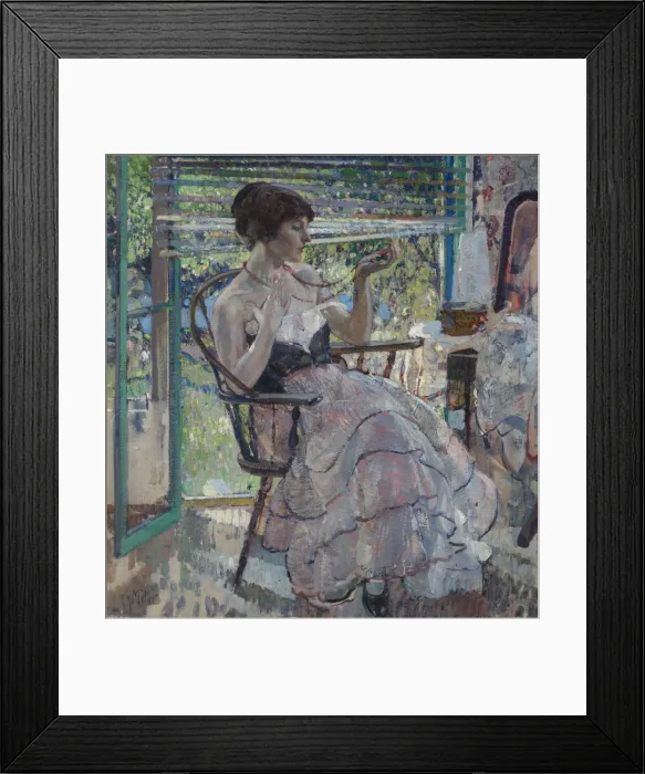 Framed Print : The Necklace, ca. 1924. Creator: Richard Emile Miller Framed Print : The Necklace, ca. 1924. Creator: Richard Emile Miller
