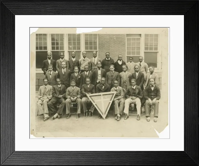 Framed Print : A group portrait of young men from the High School YMCA Group in Tulsa, Oklahoma, ca Framed Print : A group portrait of young men from the High School YMCA Group in Tulsa, Oklahoma, ca