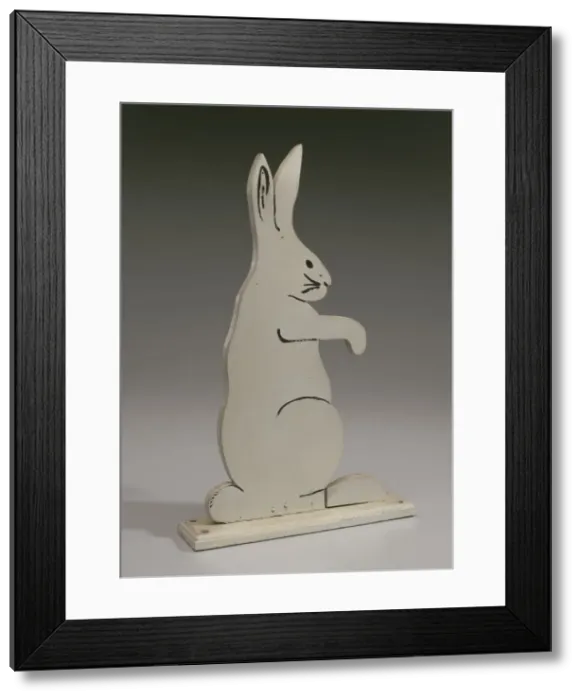 Framed Print : Decorative bunny from the porch of the Powell family vacation cottage, mid 20th century Framed Print : Decorative bunny from the porch of the Powell family vacation cottage, mid 20th century