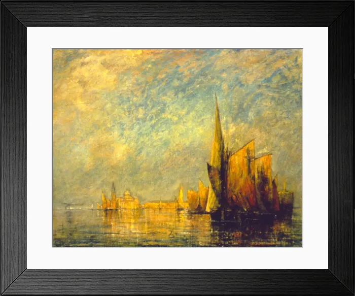 Framed Print : Sunset, San Giorgio, late 19th-early 20th century. Creator: William Gedney Bunce Framed Print : Sunset, San Giorgio, late 19th-early 20th century. Creator: William Gedney Bunce