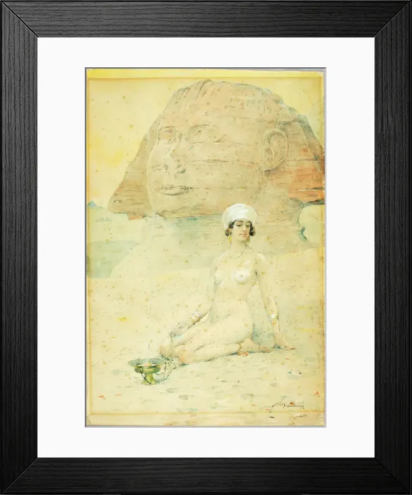 Framed Print : Spirit of the Sphinx, late 19th-early 20th century. Creator: Henry Bacon Framed Print : Spirit of the Sphinx, late 19th-early 20th century. Creator: Henry Bacon