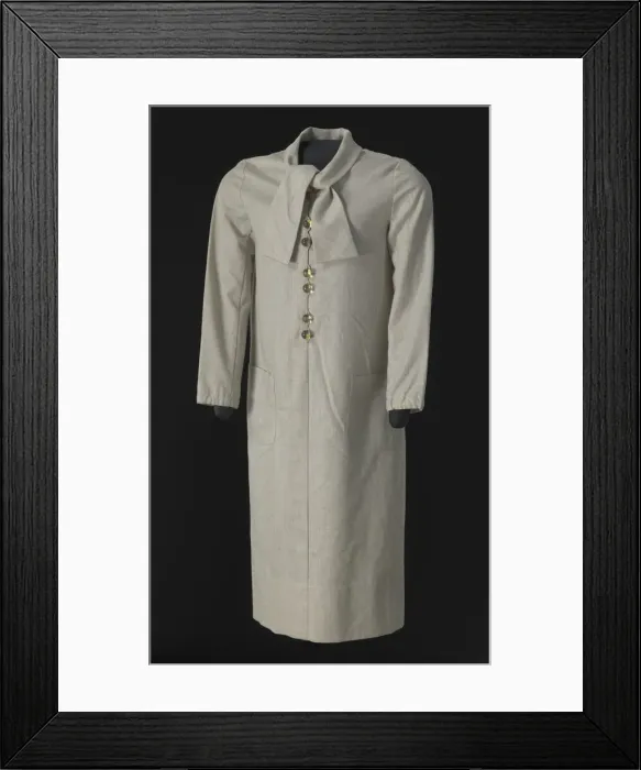 Framed Print : Light grey wool dress designed by Arthur McGee, mid 20th-late 20th century Framed Print : Light grey wool dress designed by Arthur McGee, mid 20th-late 20th century