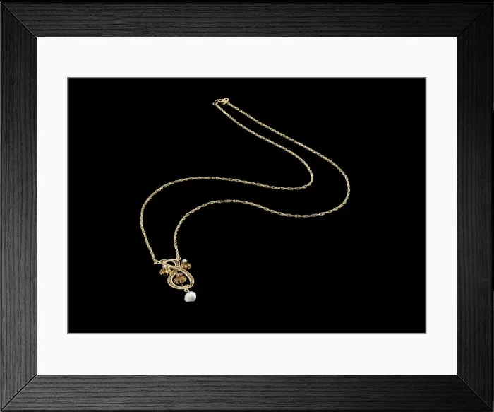 Framed Print : Necklace worn by Jessie Greer, gifted to her by George J. Jones, ca. 1919 Framed Print : Necklace worn by Jessie Greer, gifted to her by George J. Jones, ca. 1919