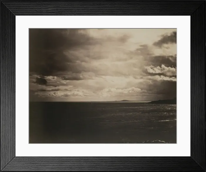 Framed Print : Mediterranean with Mount Agde, 1857. Creator: Gustave Le Gray Framed Print : Mediterranean with Mount Agde, 1857. Creator: Gustave Le Gray