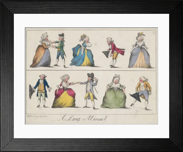 Framed Print : A Long Minuet, 1787. Creator: Unknown Framed Print : A Long Minuet, 1787. Creator: Unknown
