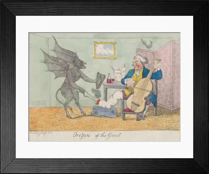 Framed Print : Origin of the Gout, ca. 1810. Creator: Unknown Framed Print : Origin of the Gout, ca. 1810. Creator: Unknown