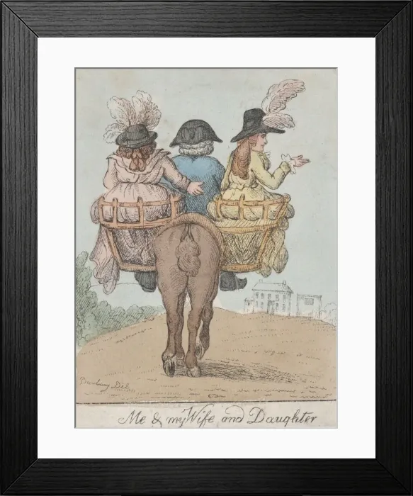 Framed Print : Me and My Wife and Daughter, 1780-1800. Creator: Unknown Framed Print : Me and My Wife and Daughter, 1780-1800. Creator: Unknown
