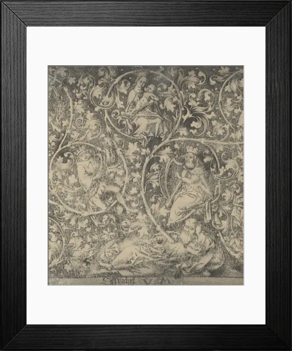 Framed Print : Ornamental Engraving with the Tree of Jesse. Creator: Israhel van Meckenem Framed Print : Ornamental Engraving with the Tree of Jesse. Creator: Israhel van Meckenem