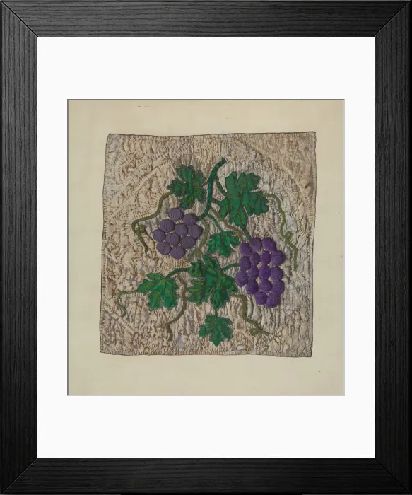 Framed Print : Block from Friendship Quilt, c. 1938. Creator: Florence Truelson Framed Print : Block from Friendship Quilt, c. 1938. Creator: Florence Truelson