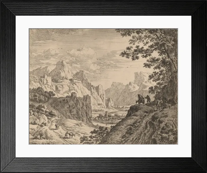Framed Print : View of the River Rhine. Creator: Jan van Aken Framed Print : View of the River Rhine. Creator: Jan van Aken
