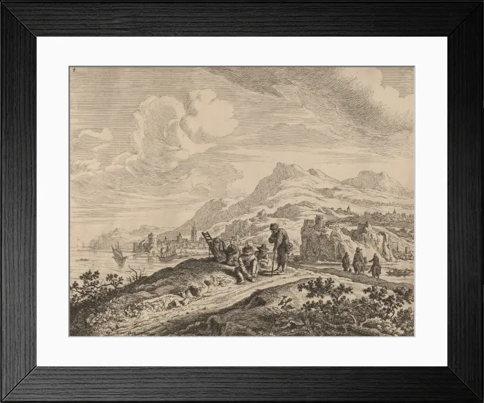 Framed Print : View of the River Rhine. Creator: Jan van Aken Framed Print : View of the River Rhine. Creator: Jan van Aken
