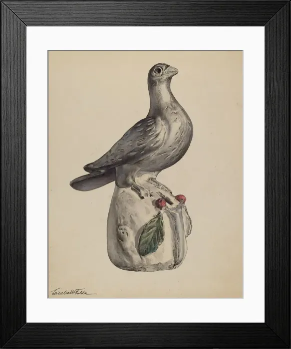 Framed Print : Bank (Dove), c. 1937. Creator: Elisabeth Fulda Framed Print : Bank (Dove), c. 1937. Creator: Elisabeth Fulda