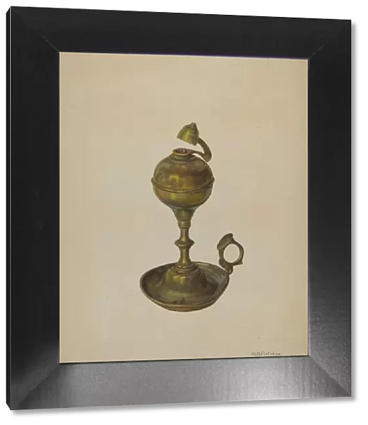 Brass Lamp, c. 1939. Creator: William O. Fletcher