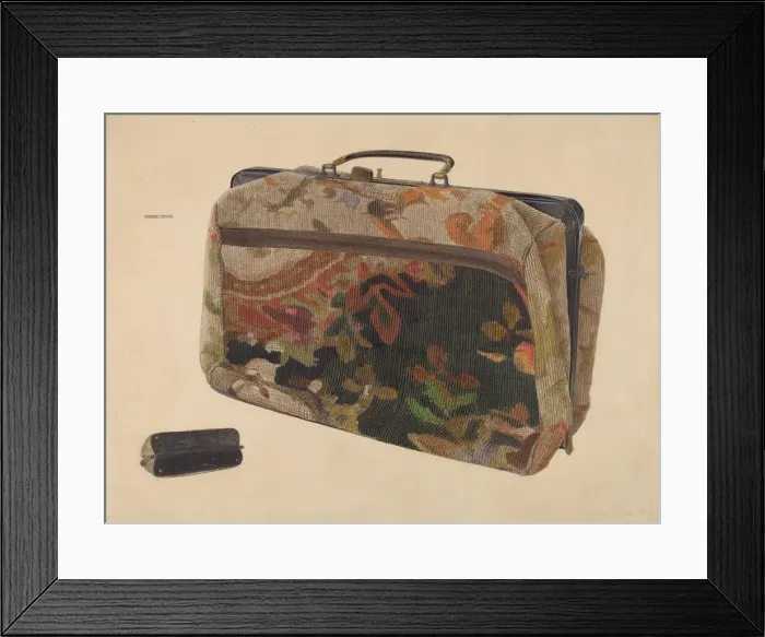 Framed Print : Carpet Bag, c. 1938. Creator: Samuel Faigin