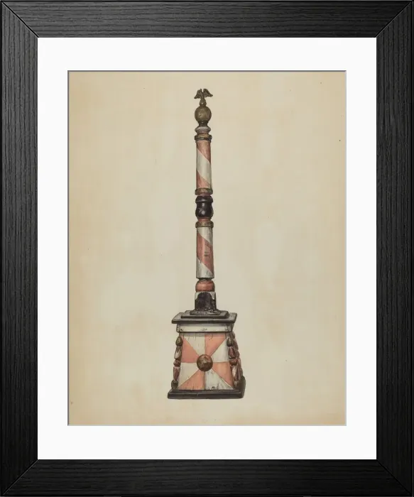 Framed Print : Barber Pole, 1935  /  1942. Creator: Elisabeth Fulda
