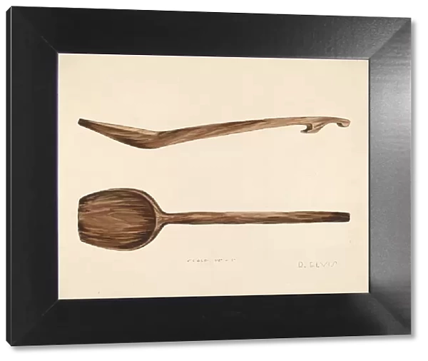 Bishop Hill: Wooden Spoon, c. 1936. Creator: Roberta Elvis