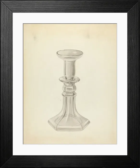 Framed Print : Candlestick, c. 1937. Creator: John Fisk Framed Print : Candlestick, c. 1937. Creator: John Fisk