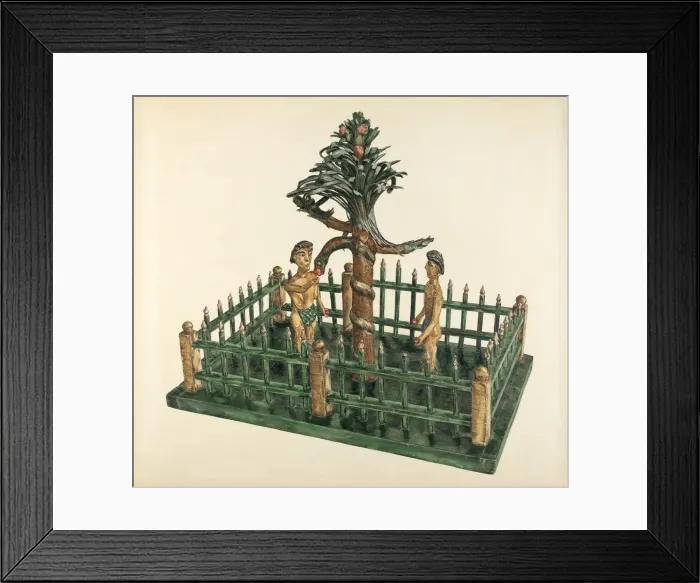 Framed Print : Adam and Eve, c. 1939. Creator: Yolande Delasser Framed Print : Adam and Eve, c. 1939. Creator: Yolande Delasser