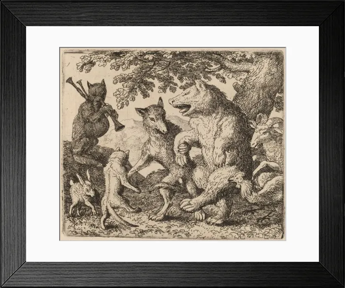 Framed Print : All Rejoice for the Bear and the Wolf, probably c. 1645 / 1656 Framed Print : All Rejoice for the Bear and the Wolf, probably c. 1645 / 1656