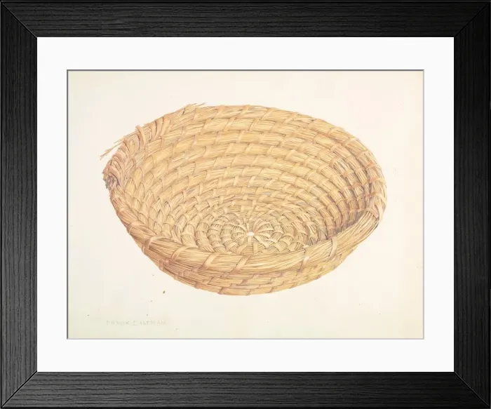 Framed Print : Amana Bread-raising Basket, c. 1938. Creator: Frank Eiseman Framed Print : Amana Bread-raising Basket, c. 1938. Creator: Frank Eiseman
