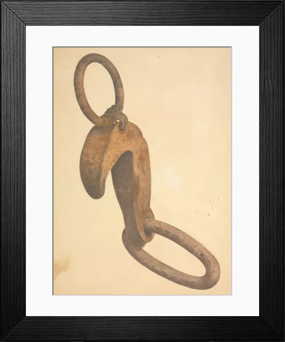 Framed Print : Anchor Trip Hook, c. 1942. Creator: William Frank Framed Print : Anchor Trip Hook, c. 1942. Creator: William Frank