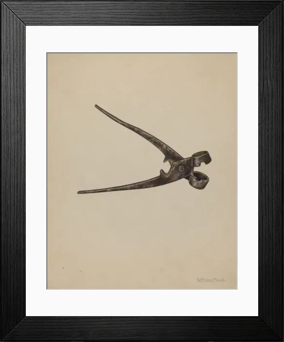 Framed Print : Bullet Mold, c. 1940. Creator: William Frank Framed Print : Bullet Mold, c. 1940. Creator: William Frank