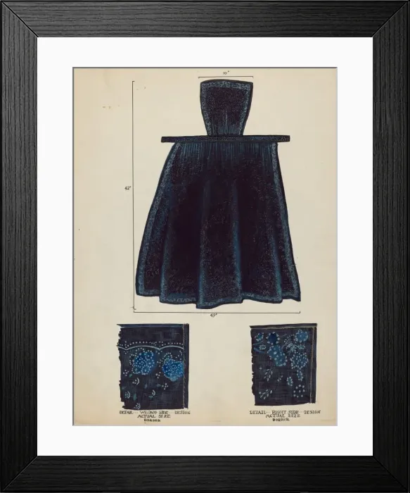 Framed Print : Apron, c. 1936. Creator: Roberta Elvis Framed Print : Apron, c. 1936. Creator: Roberta Elvis
