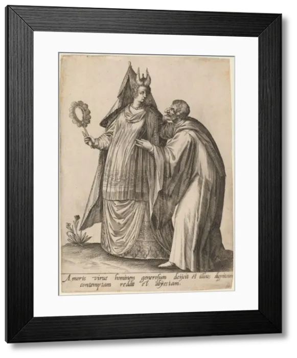 Framed Print : Amoris virus hominem... 1597. Creators: Jean-Jacques Boissard, Robert Boissard Framed Print : Amoris virus hominem... 1597. Creators: Jean-Jacques Boissard, Robert Boissard
