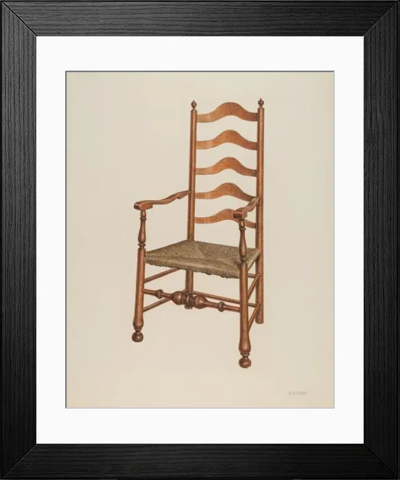 Framed Print : Armchair, 1940. Creator: Harry Eisman Framed Print : Armchair, 1940. Creator: Harry Eisman
