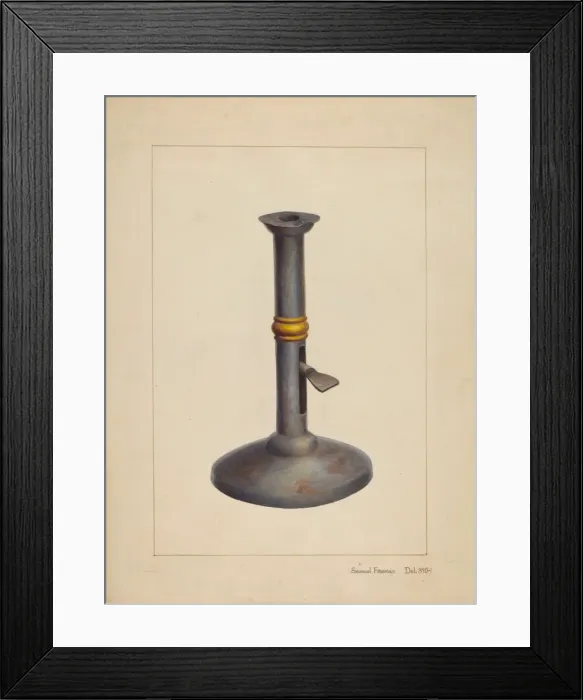Framed Print : Candlestick, c. 1938. Creator: Samuel Fineman Framed Print : Candlestick, c. 1938. Creator: Samuel Fineman