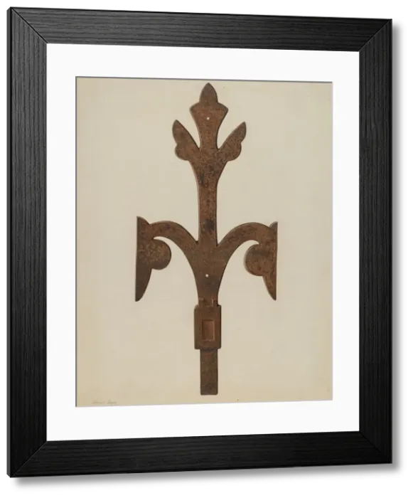 Framed Print : Cast Iron Cresting, c. 1936. Creator: Samuel Faigin Framed Print : Cast Iron Cresting, c. 1936. Creator: Samuel Faigin
