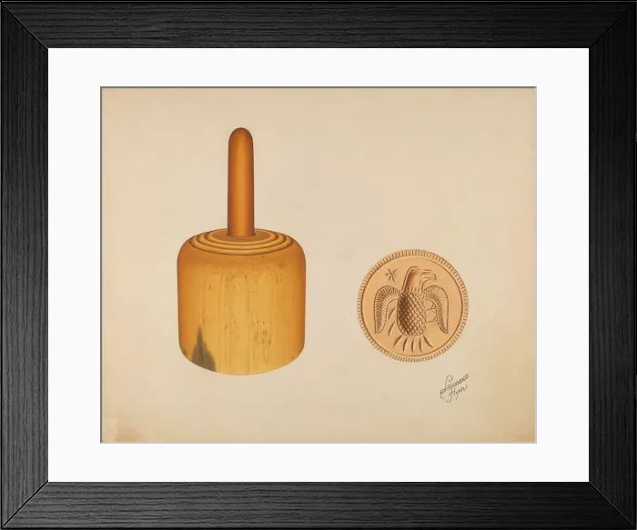 Framed Print : Butter Mold, c. 1937. Creator: Lawrence Flynn Framed Print : Butter Mold, c. 1937. Creator: Lawrence Flynn