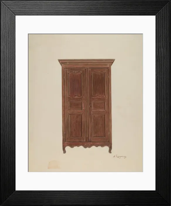 Framed Print : Armoire, c. 1939. Creator: Sarkis Erganian Framed Print : Armoire, c. 1939. Creator: Sarkis Erganian