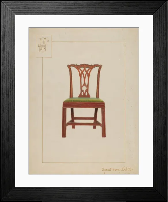 Framed Print : Chair, 1937. Creator: Samuel Fineman Framed Print : Chair, 1937. Creator: Samuel Fineman